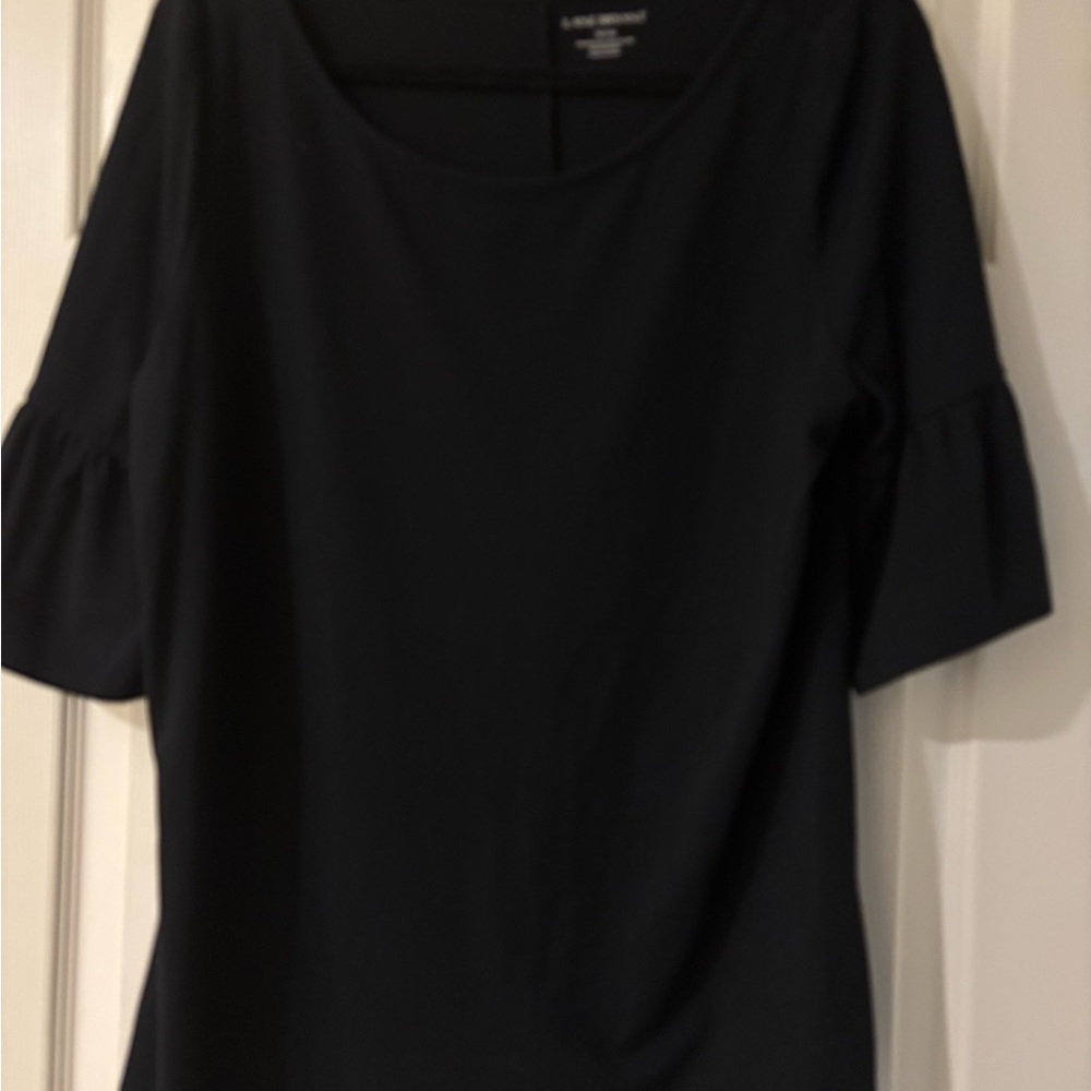 Lane Bryant Black Puff Sleeve Fitted Blouse 14/16
